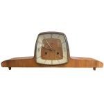 Vintage Hermle Mantel Clock with Walnut Case