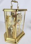 Elegant Brass and Glass Chime Clock