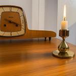 Vintage Hermle Mantel Clock with Walnut Case