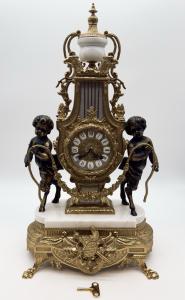 Vintage Hermle Clock with Italian Marble Base