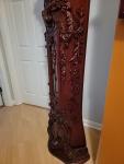 Hand-Carved Antique Wooden Grandfather Clock