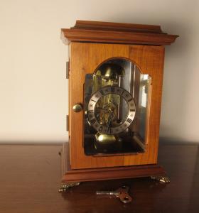 Hermle Skeleton Mantle Clock with Key and Chime