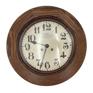 Vintage New England Round Wall Clock with Hermle Movement