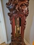 Hand-Carved Antique Wooden Grandfather Clock