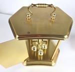 Elegant Brass and Glass Chime Clock