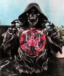 Gothic Grim Reaper Skeleton Lamp with Plasma Ball