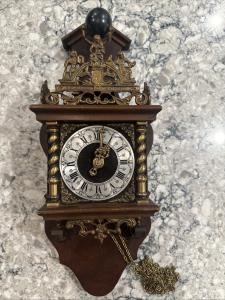 Zaanse Vintage Wall Clock Chime Parts Project 20.5”