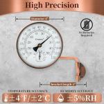 Outdoor Analog Thermometer and Hygrometer Combo