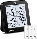 Wireless Indoor Outdoor Thermometer with 3 Sensors