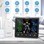 Wireless Indoor Outdoor Weather Station with Color Display