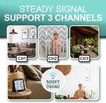Wireless Indoor Outdoor Thermometer with 3 Sensors