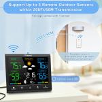 Wireless Indoor Outdoor Weather Station with Color Display