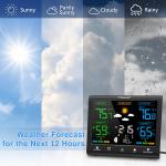 Wireless Indoor Outdoor Weather Station with Color Display
