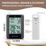 Wireless Digital Hygrometer Thermometer for Home and Garden