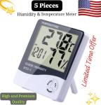 5-in-1 Hygrometer Thermometer with Alarm Clock