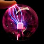 Electric Plasma Ball Lamp with Lightning Effects