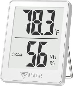 DOQAUS Indoor Digital Hygrometer and Thermometer Black