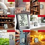 Digital Indoor Hygrometer and Room Thermometer Set