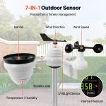 7-in-1 Color Wi-Fi Weather Station with Sensor