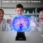 Theefun 8 Inch Touch Sensitive Plasma Ball
