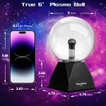 6-Inch Touch & Sound Sensitive Plasma Ball Light