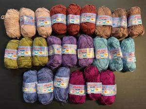 Kolibri Dale Yarn Set - 24 Skeins, 8 Colors