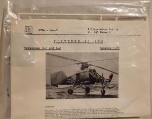 Huma German Flettner F1 Kolibri Helicopter Model