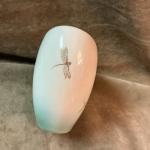 Mid-Century Modern Gold Hummingbird Porcelain Vase