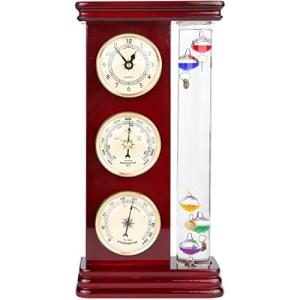 Analog Weather Station with Thermometer and Clock