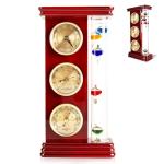Analog Weather Station with Galileo Thermometer and Clock