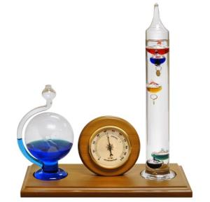 Analog Weather Station with Thermometer, Barometer, and Hygrometer