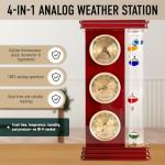 Analog Weather Station with Galileo Thermometer and Clock