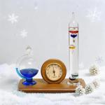 Analog Weather Station with Thermometer, Barometer, and Hygrometer