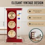 Analog Weather Station with Galileo Thermometer and Clock