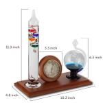 Analog Weather Station with Thermometer, Barometer, and Hygrometer
