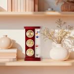 Analog Weather Station with Galileo Thermometer and Clock