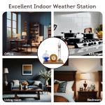 Analog Weather Station with Thermometer, Barometer, and Hygrometer