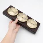 VINGAA 3-in-1 Weather Station with Wooden Frame