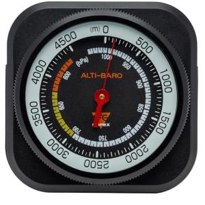 EMPEX FG-5102 Black Analog Altimeter and Barometer