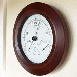 Hokco 8-Inch Weather Station with Beech Wood Frame