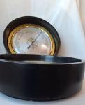 Black & Brass Nautical Wall Clock and Barometer Set
