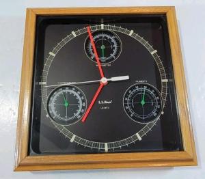 LL Bean Quartz Wall Clock and Weather Station