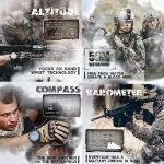 Men's Tactical Watch with Compass and Altimeter