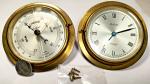 Vintage Celeste Barometer and Clock Combo