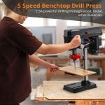 8-Inch Benchtop Drill Press with Tilting Table