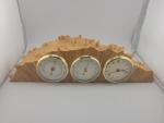 Burl Wood Live Edge Weather Station Clock