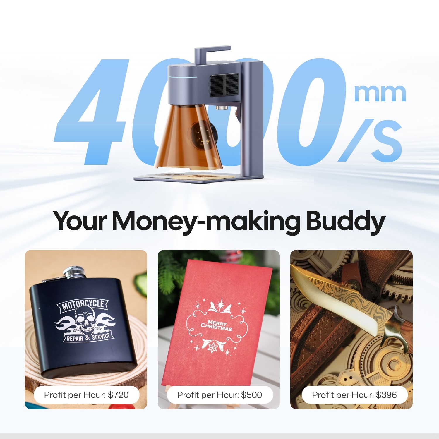 LaserPecker LP4 Laser Engraver Cutter with Air Purifier