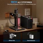 Monport 60W Fiber Laser Engraver with Rotary Axis