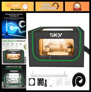 Laser Engraver Enclosure with LED Light and Fan