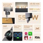 OMTech 55W Desktop CO2 Laser Engraver Cutter